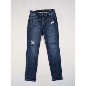 Judy Blue Los Angeles Slim Fit Distressed Jeans Stretch Dark Wash Womens Sz 5/27